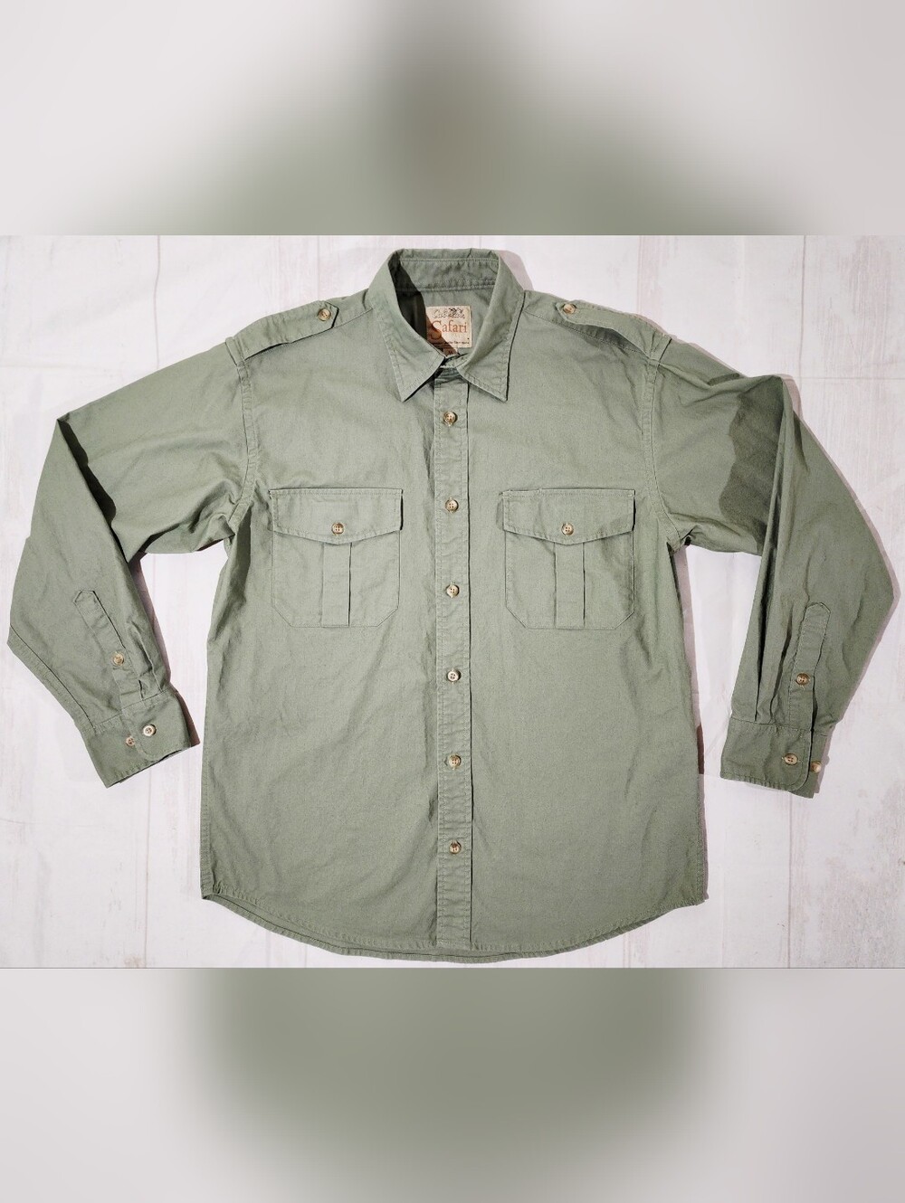 Cabela's Safari Series Mens M Green Hunting Utility Shirt